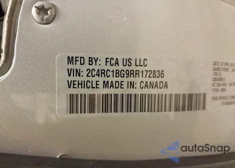 2024 Chrysler Pacifica Touring L из США, поврежденный, VIN 2C4RC1BG9RR172836